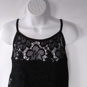 Dresses - EUC black lace a line slip dress Dresses - EUC black lace a line slip dress